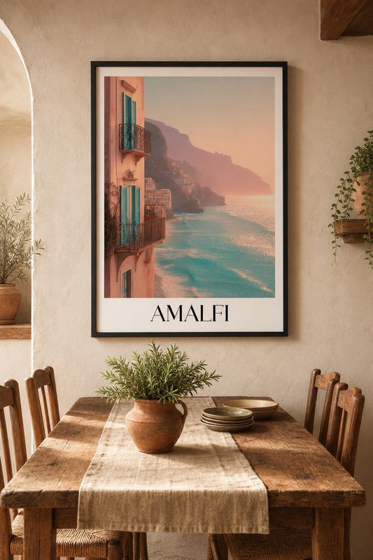 Amalfi Coast | Vintage Travel Framed Poster Print