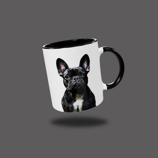 Custom Cartoon Pet Portrait Mug (11oz Coloured Ceramic)