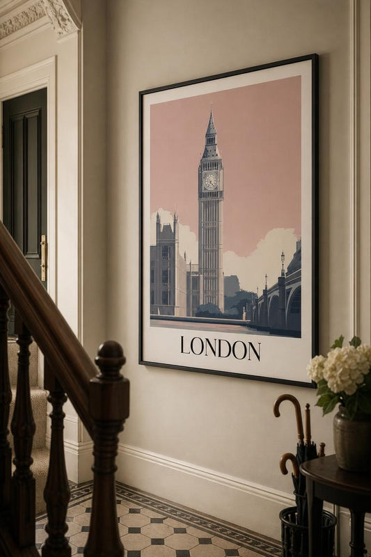 London Big Ben | Vintage Travel Framed Poster Print