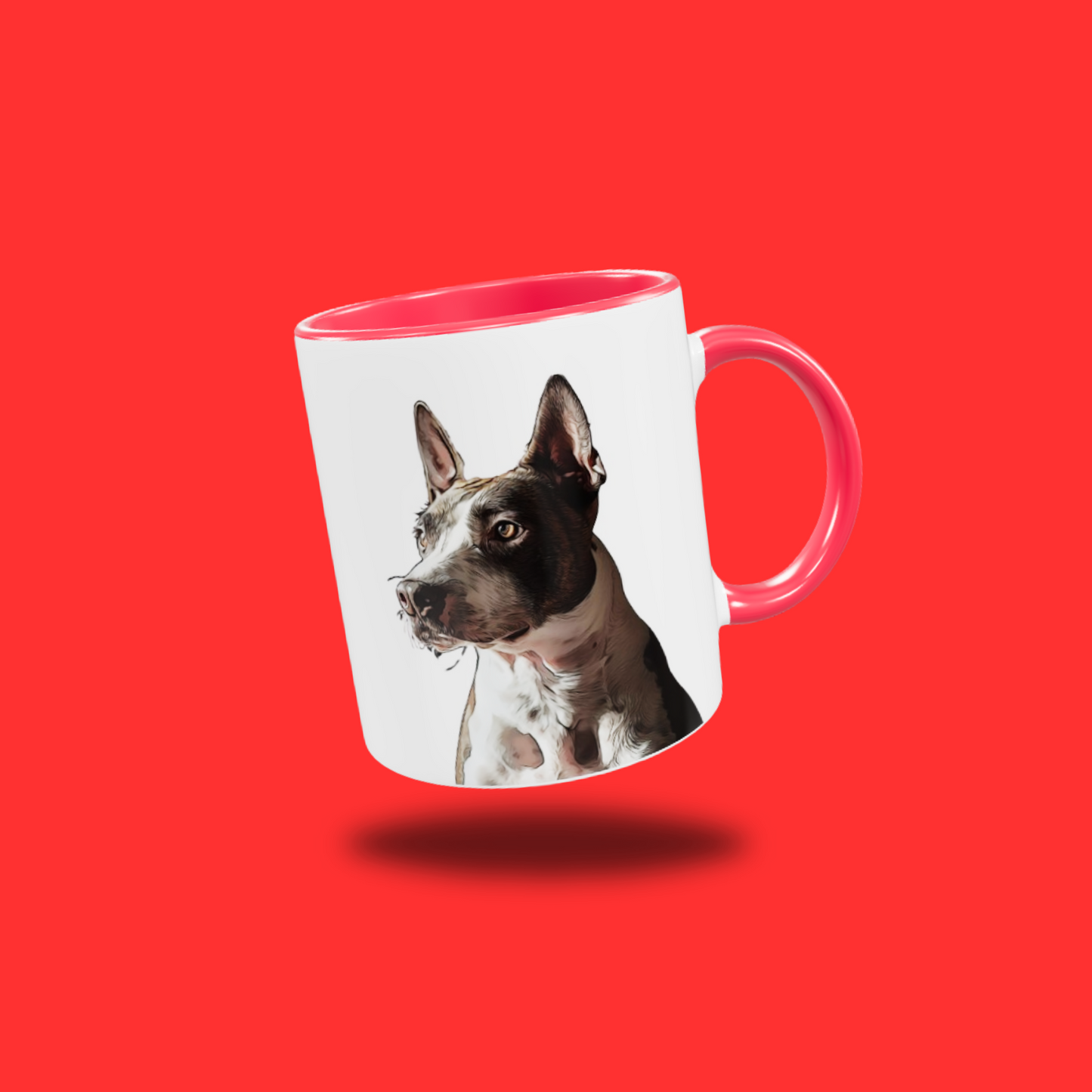 Custom Cartoon Pet Portrait Mug (11oz Coloured Ceramic)