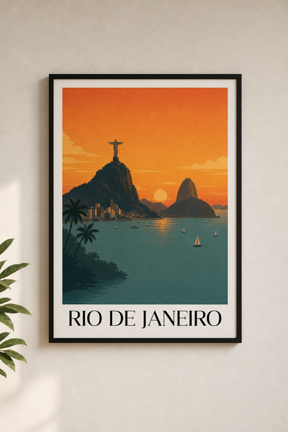 Rio de Janeiro | Vintage Travel Framed Poster Print