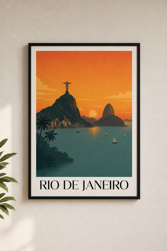 Rio de Janeiro | Vintage Travel Framed Poster Print