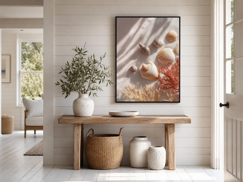 Shells & Coral No.3 | Coastal Still Life Framed Poster Prints