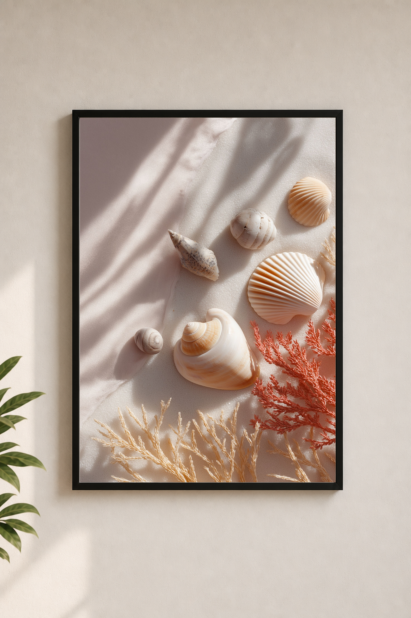Shells & Coral No.3 | Coastal Still Life Framed Poster Prints