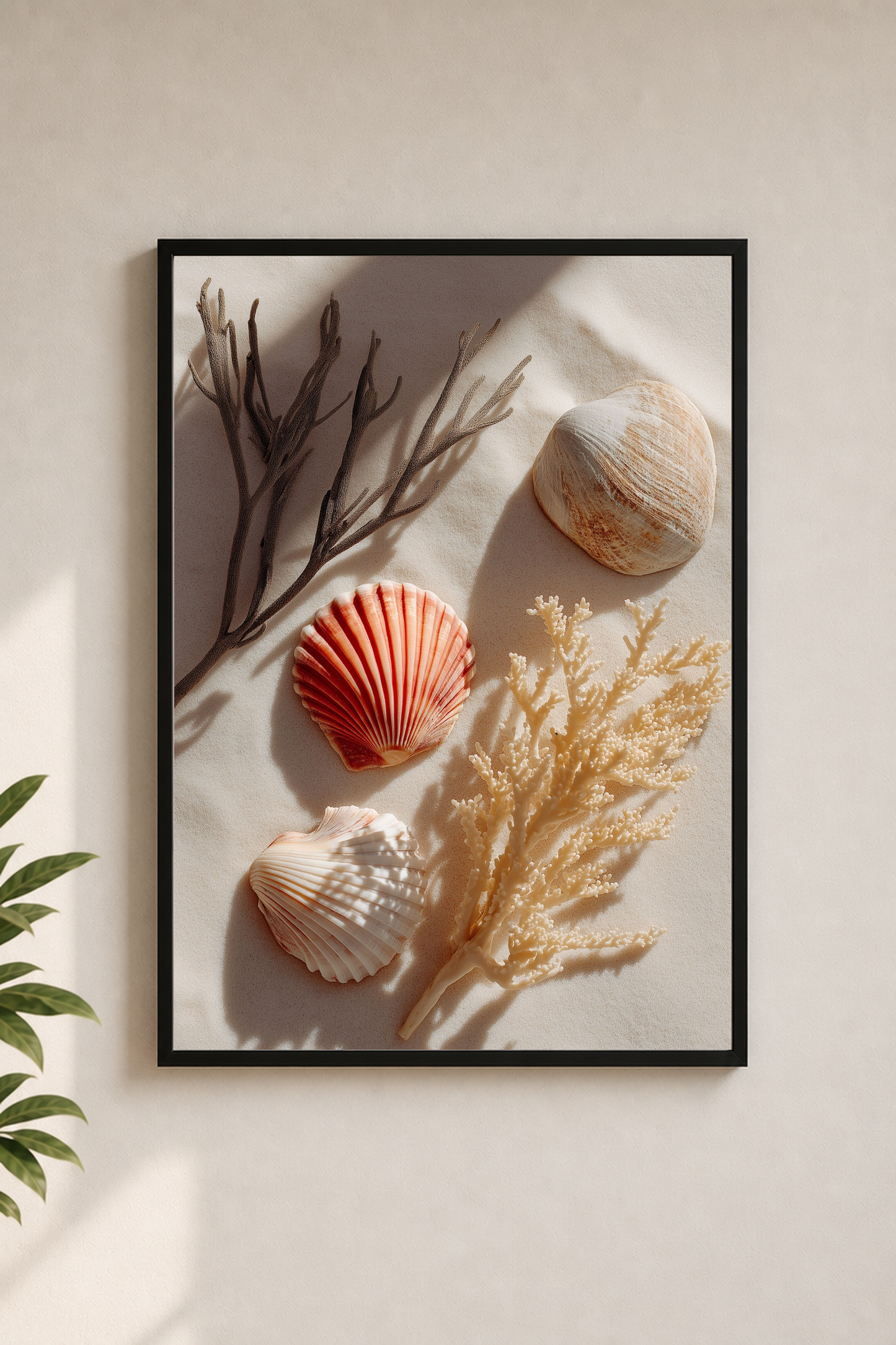 Shells & Coral No.4 | Coastal Still Life Framed Poster Prints