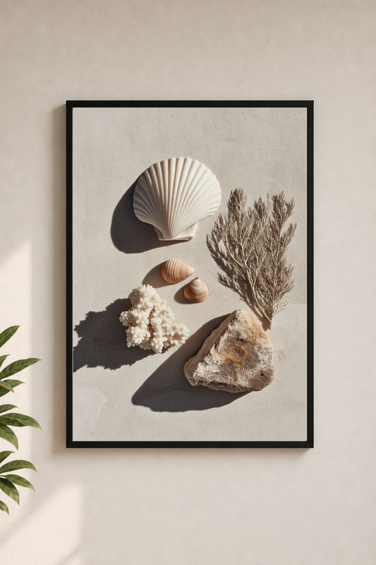 Shells & Coral No.2 | Coastal Still Life Framed Poster Prints