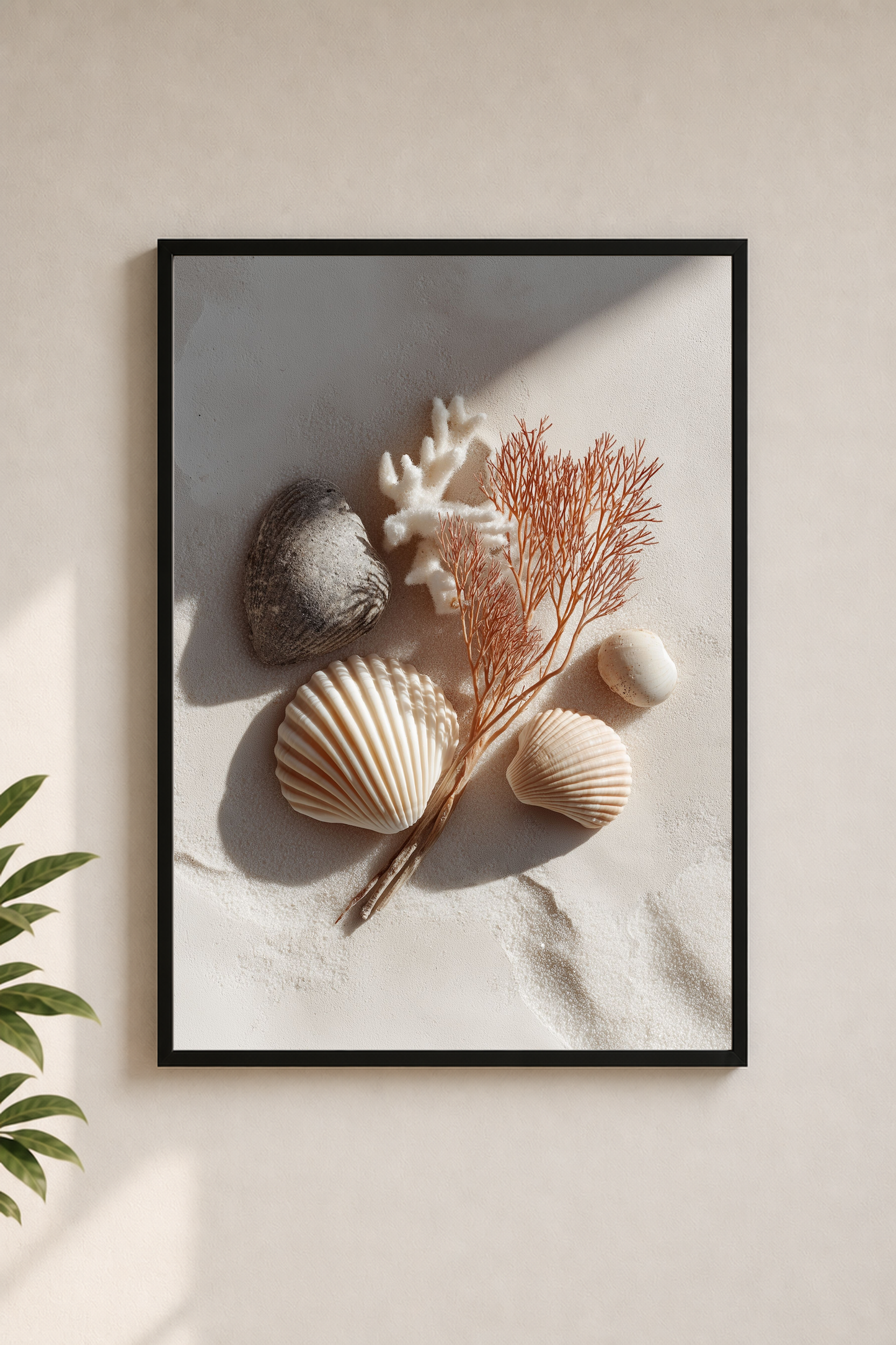Shells & Coral No.1 | Coastal Still Life Framed Poster Prints
