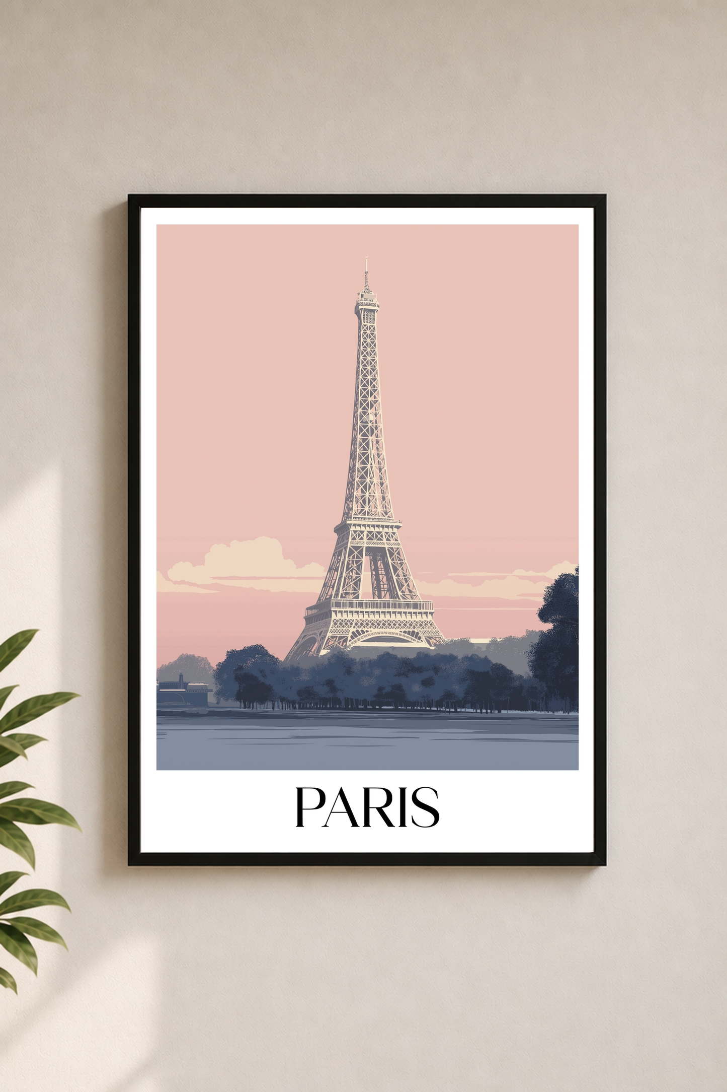 Paris Eiffel Tower | Vintage Travel Framed Poster Print