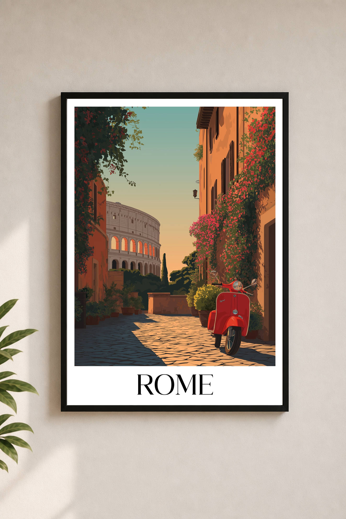Rome | Vintage Italy Travel Framed Poster Print
