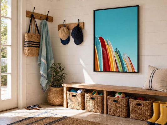 Colourful Surfboards | Summer Coastal Framed Poster Prints
